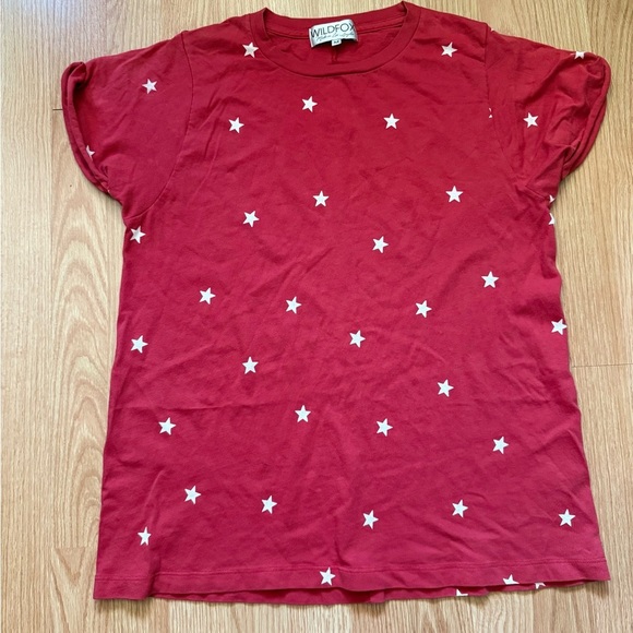 Wildfox Red Star T-Shirt Sz Medium - Picture 1 of 4